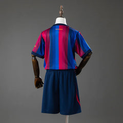 Conjunto Barcelona primera equipación 26/27 niños, espalda lisa - vista trasera