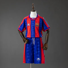 Conjunto retro Barcelona primera equipación 96/97 para niños - vista frontal