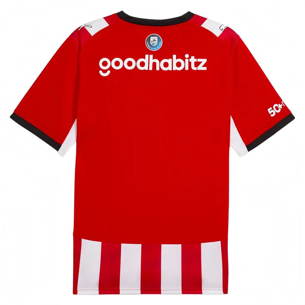 Camiseta PSV Eindhoven primera equipación 26/27 a rayas rojas y blancas - vista trasera