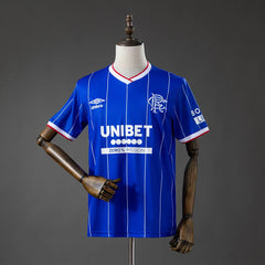 Camiseta del Rangers primera equipación 26/27 azul con rayas blancas - vista frontal