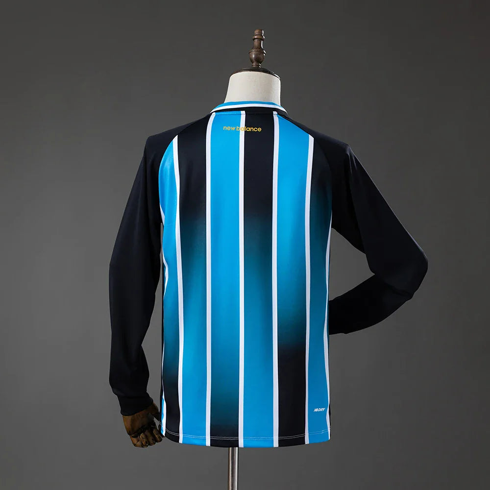 Camiseta Gremio primera equipación 26/27 manga larga a rayas celestes y negras - vista trasera