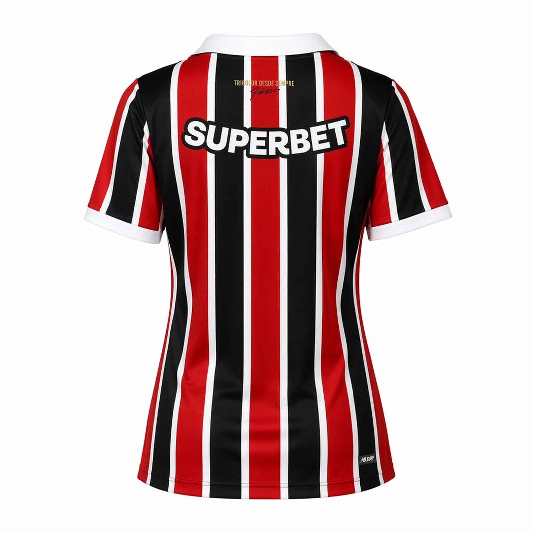 Camiseta Sao Paulo segunda equipación 26/27 mujer a rayas - vista trasera