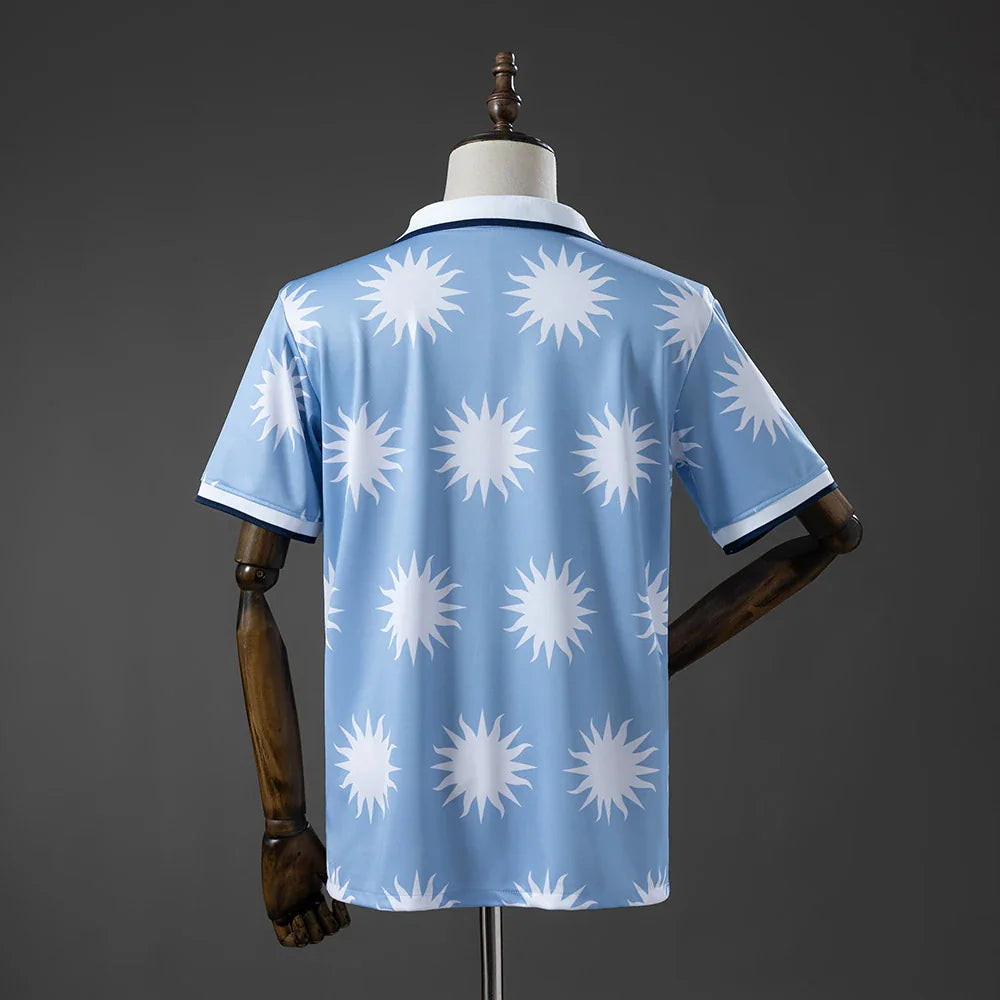 Camiseta especial de Uruguay 26/27 celeste con soles blancos - vista trasera