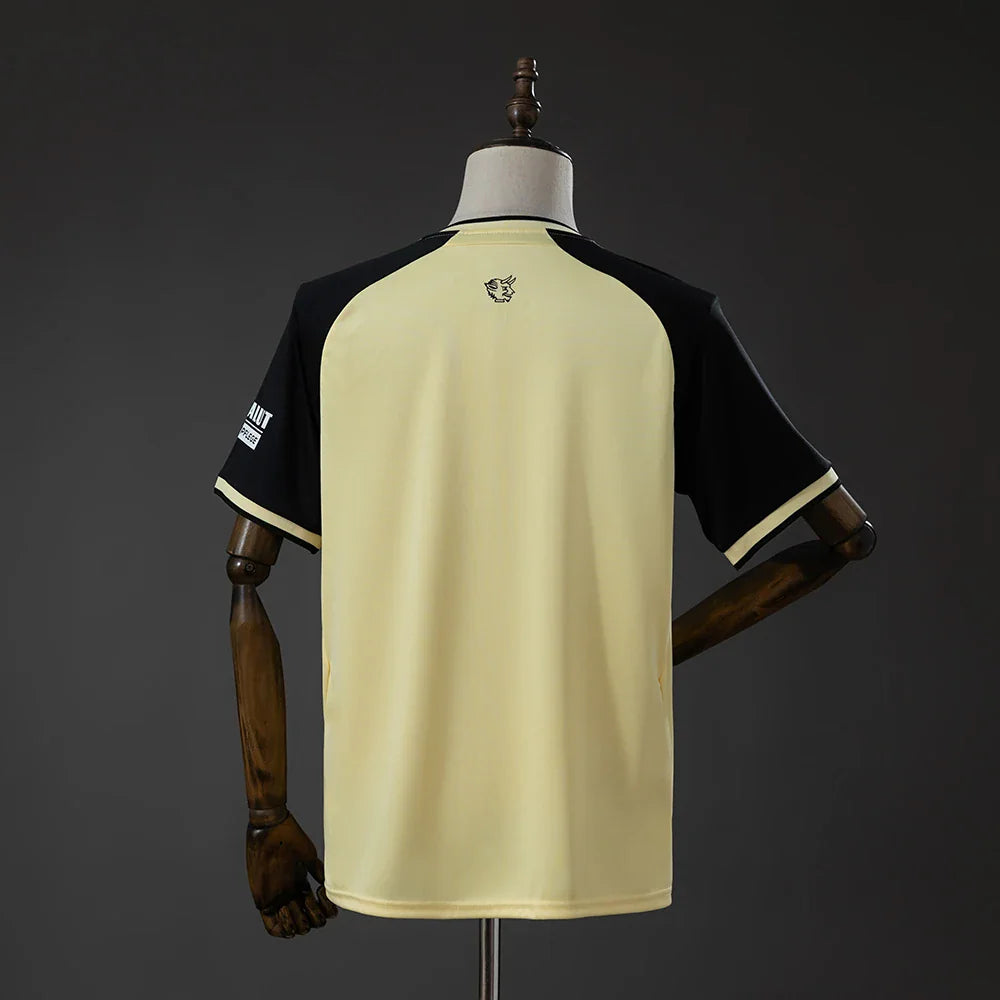 Camiseta del Kaiserslautern tercera equipación 26/27 amarilla con mangas negras - vista trasera
