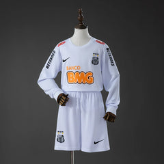 Conjunto infantil de manga larga del Santos primera equipación 12/13 blanco - vista frontal