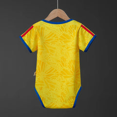 Body de bebé de Colombia 2026 con la espalda amarilla lisa - vista trasera