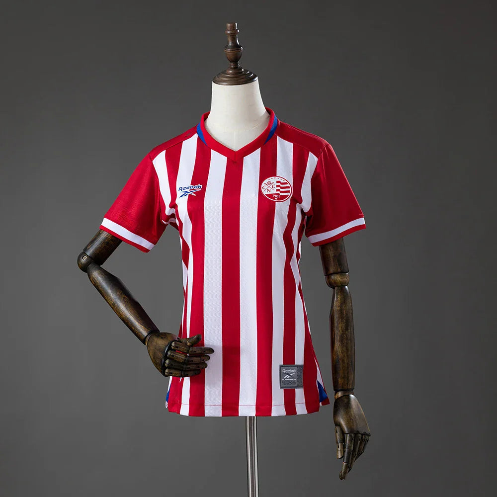 Camiseta de mujer del Náutico primera equipación 26/27 a rayas rojas y blancas - vista frontal