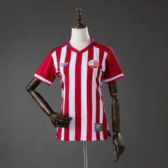Camiseta de mujer del Náutico primera equipación 26/27 a rayas rojas y blancas - vista frontal