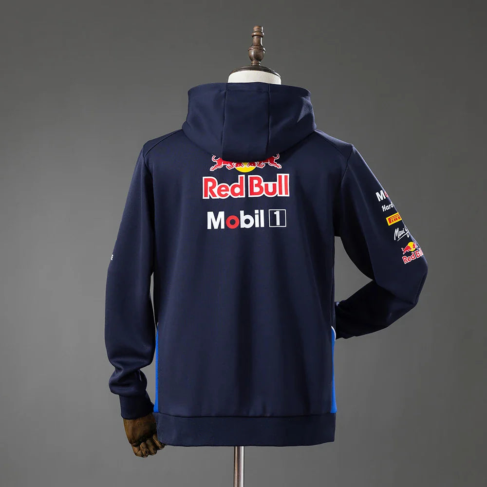 Sudadera con capucha de la escudería Red Bull Racing 2026 en azul marino - vista trasera