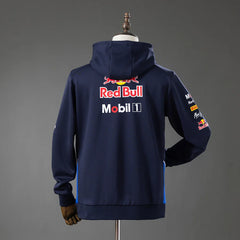 Sudadera con capucha de la escudería Red Bull Racing 2026 en azul marino - vista trasera