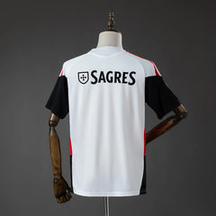 Camiseta de entrenamiento Benfica 26/27 blanca con mangas negras - vista trasera