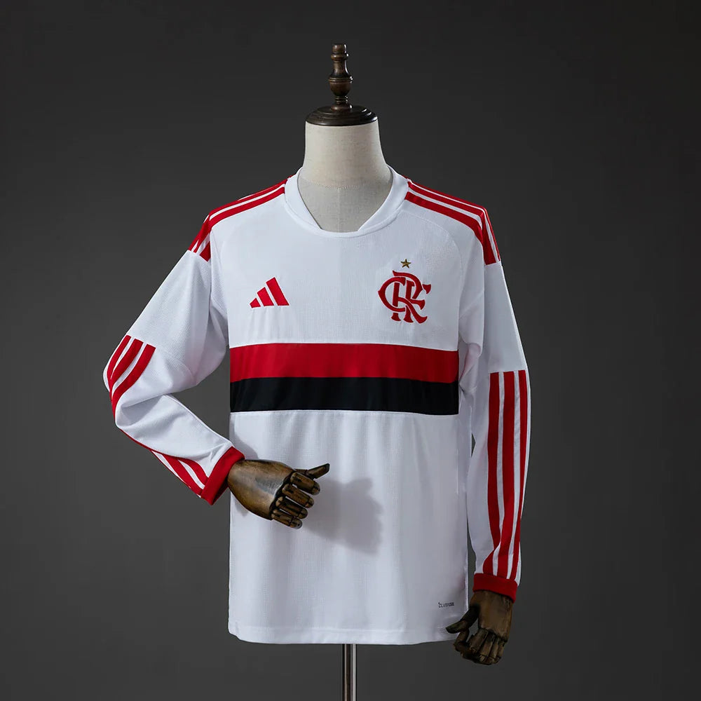 Camiseta Flamengo segunda equipación 26/27 manga larga, blanca - vista frontal