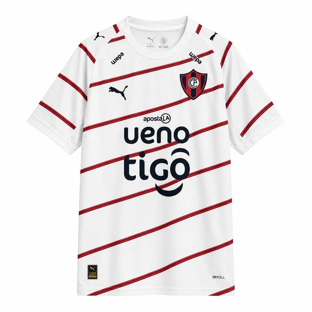 Camiseta blanca del Cerro Porteño segunda equipación 26/27 - vista frontal