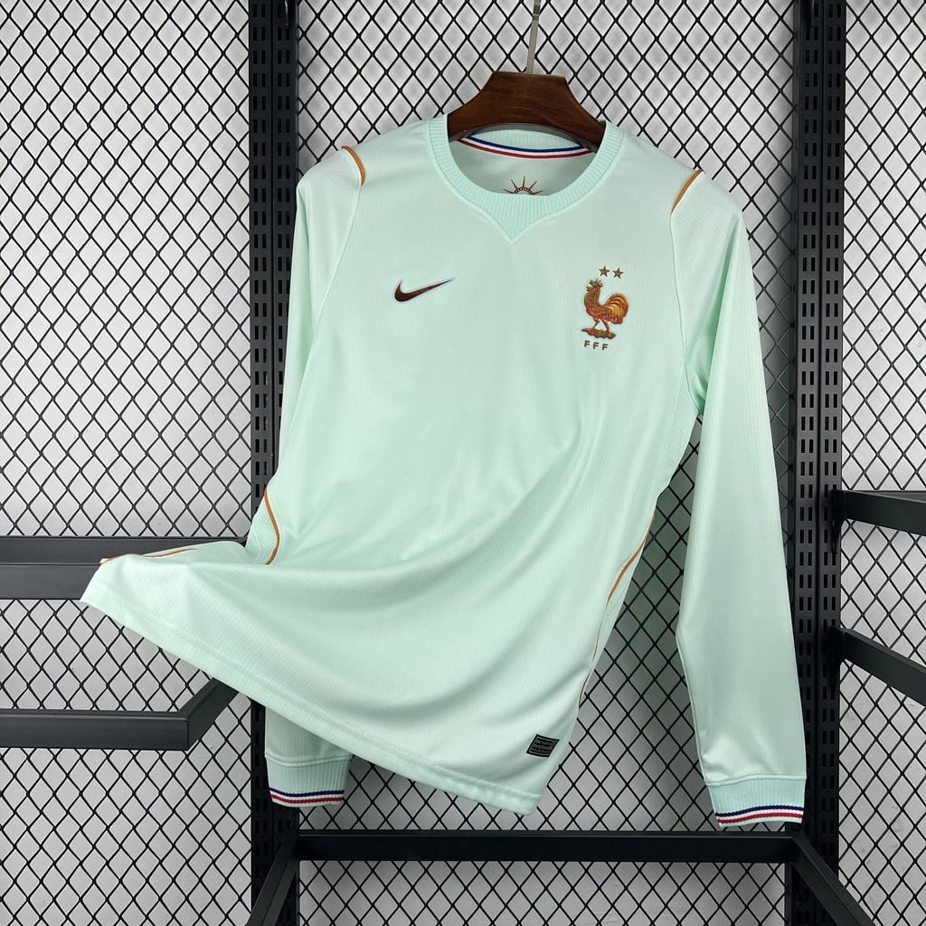 Camiseta Francia segunda equipación 2026 manga larga verde menta - vista frontal