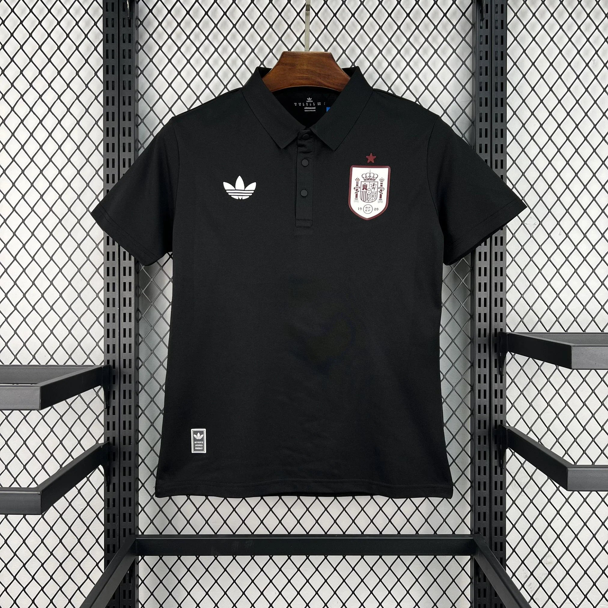 Polo España 2026 negro - vista frontal