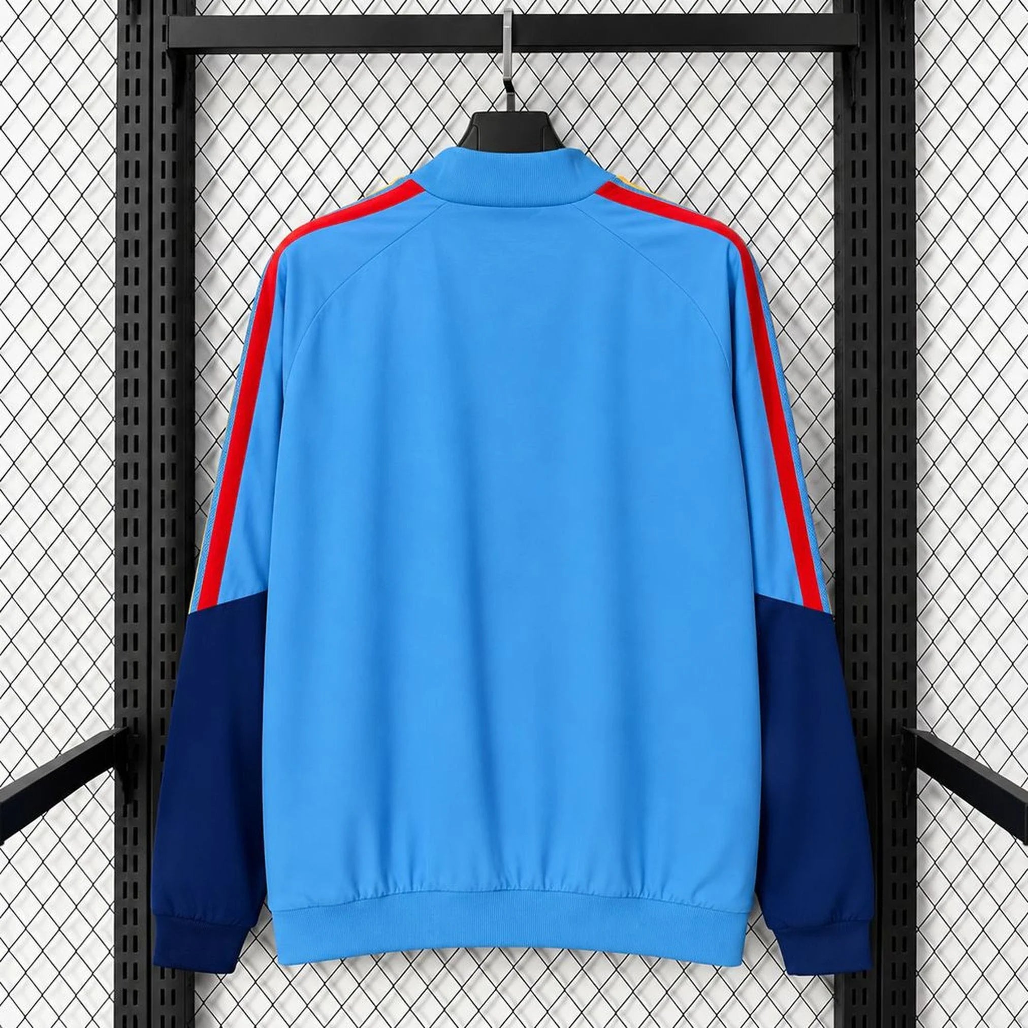 Chaqueta cortavientos España 2026 azul celeste - vista trasera