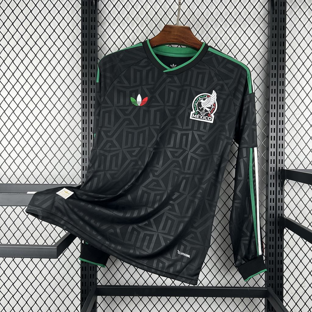 Camiseta México tercera equipación 2026 manga larga negra - vista frontal