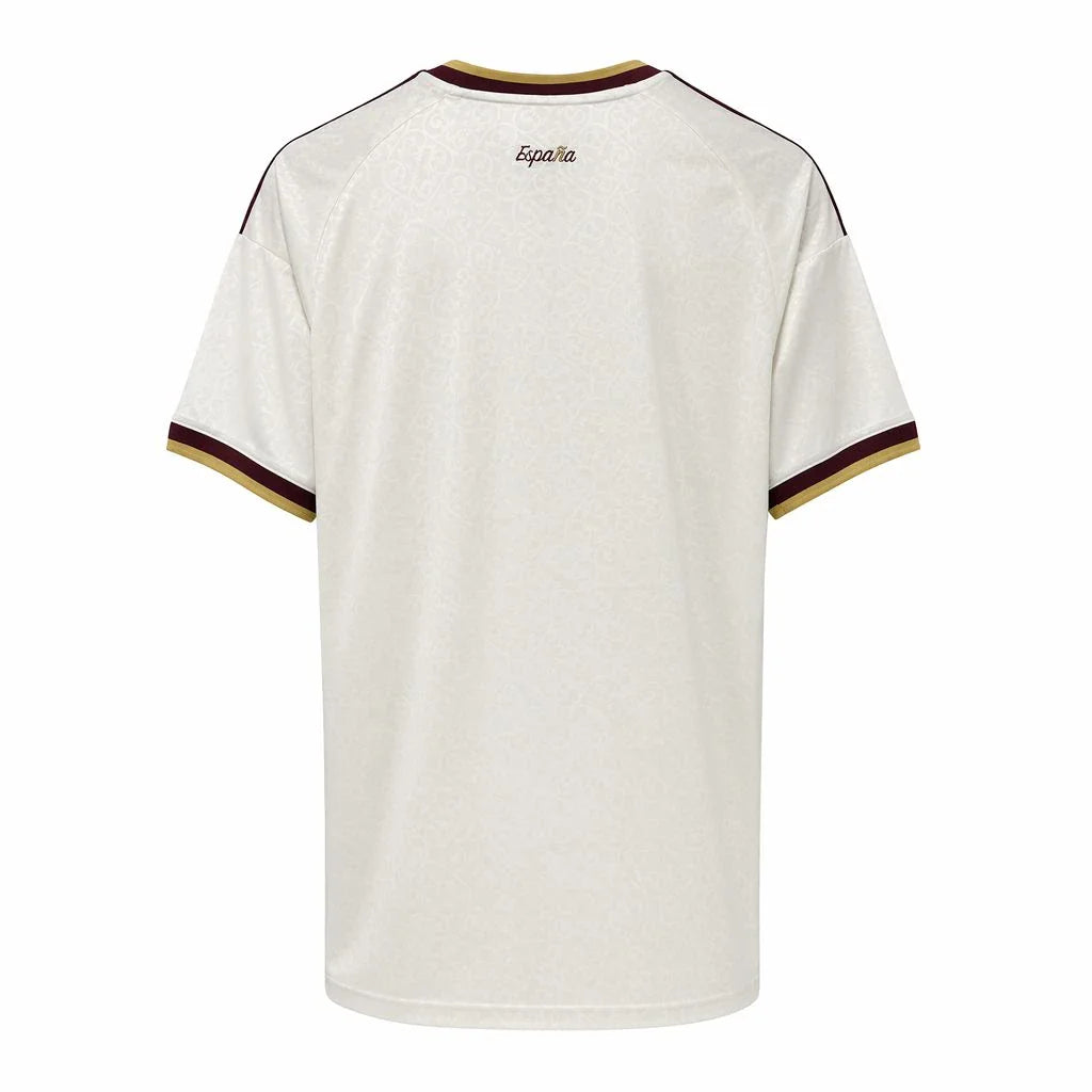 Camiseta España segunda equipación 2026 con bordado floral - vista trasera