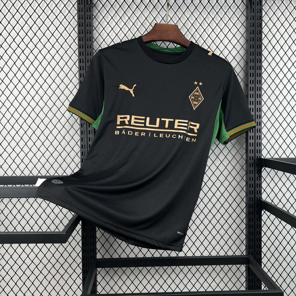 Camiseta negra del Borussia Mönchengladbach segunda equipación 26/27 - vista frontal