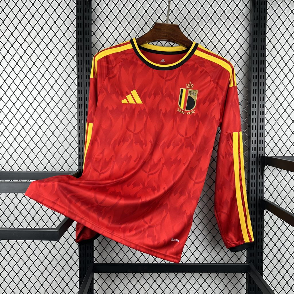 Camiseta Bélgica primera equipación Mundial 2026 manga larga - vista frontal