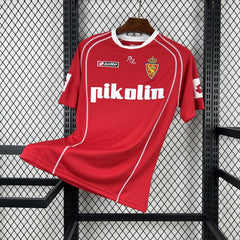 Camiseta retro Real Zaragoza segunda equipación 04/05 roja - vista frontal