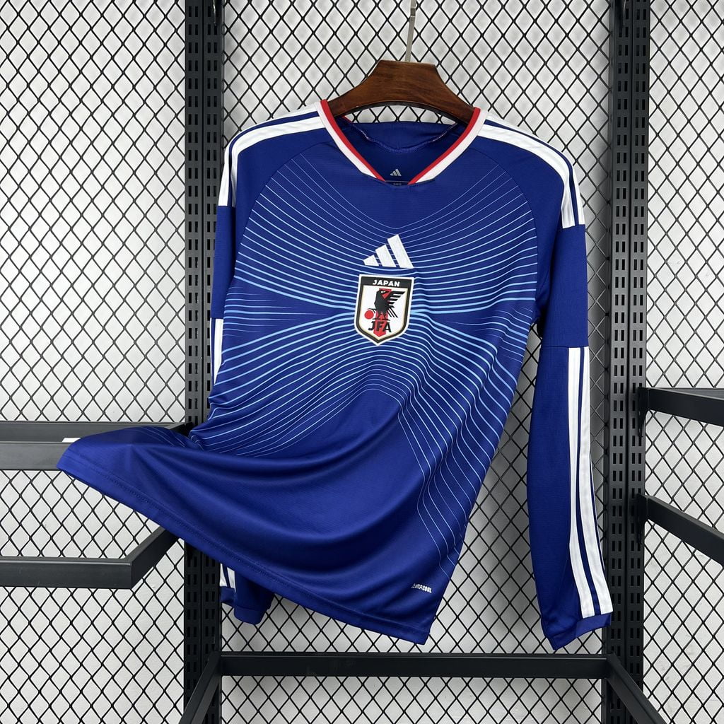 Camiseta Japón primera equipación 2026 manga larga azul - vista frontal