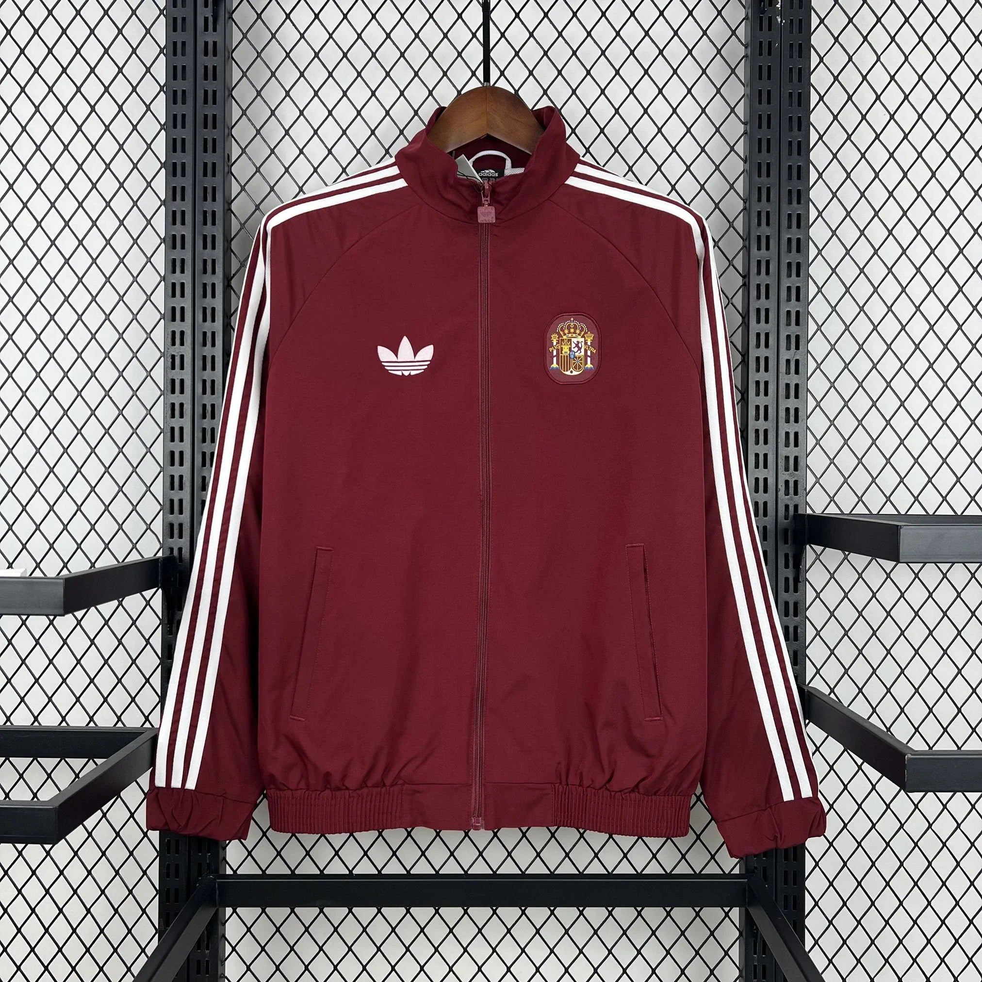 Chaqueta de España Mundial 2026 en granate - vista frontal