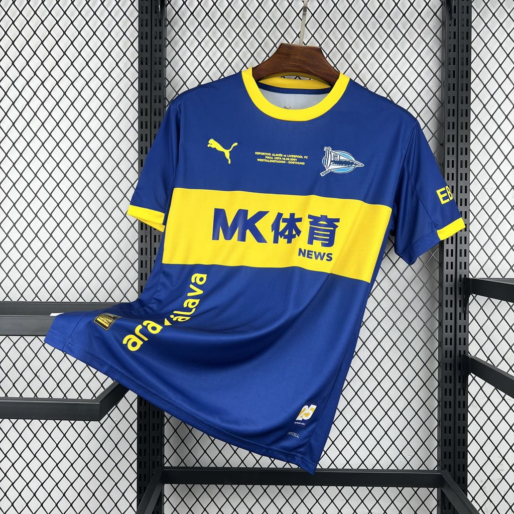 Camiseta Deportivo Alavés conmemorativa final 2001 - vista frontal