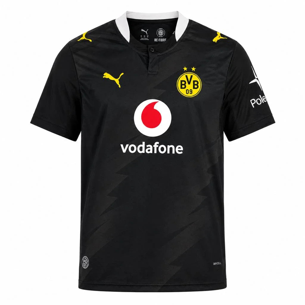 Camiseta negra del Borussia Dortmund segunda equipación 26/27 - vista frontal