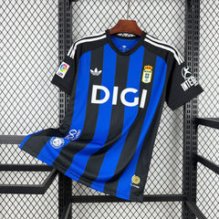Camiseta Real Oviedo centenario 25/26 azul y negra - vista frontal