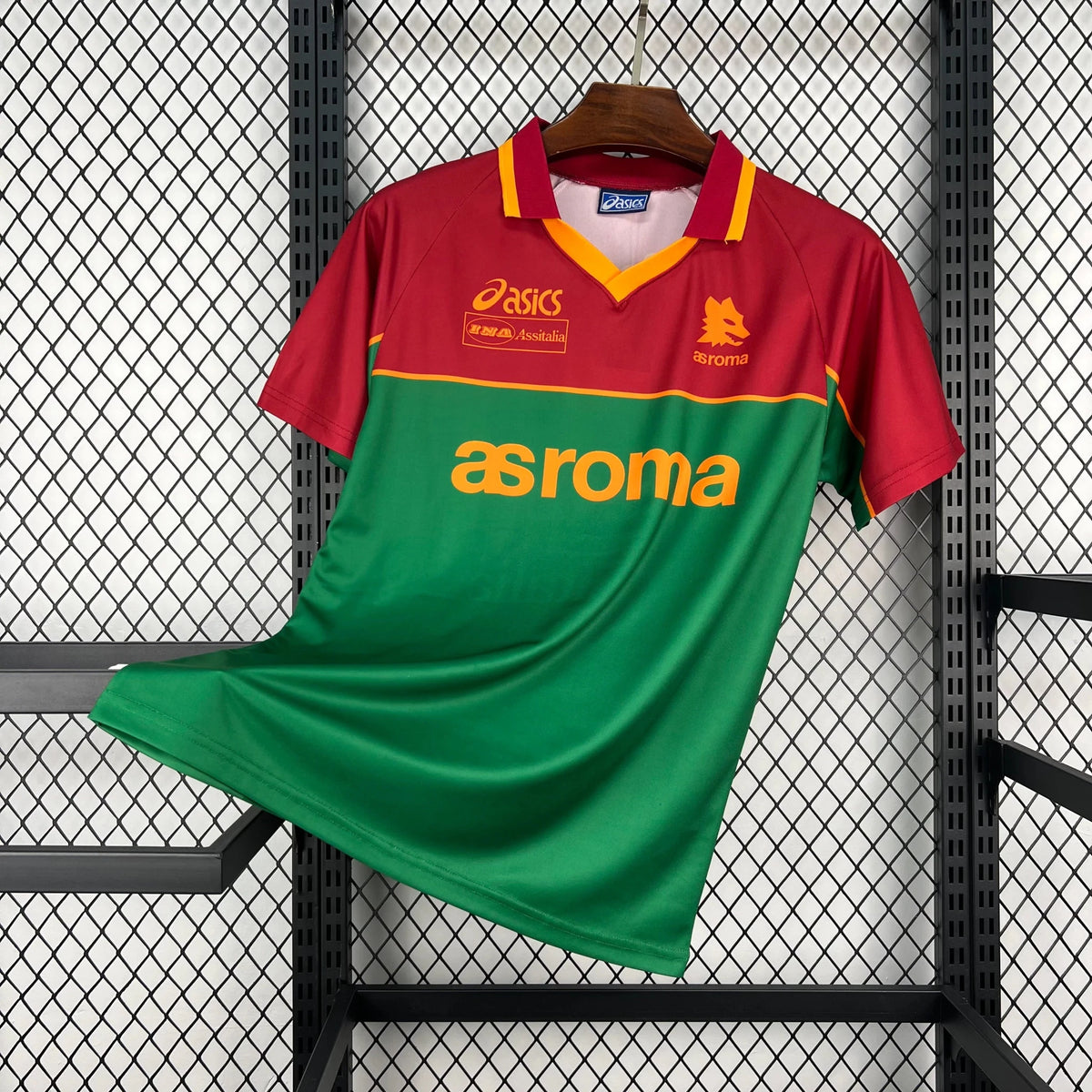 Camiseta AS Roma Pre-Partido 95/96 Retro - Bota de Oro Tienda