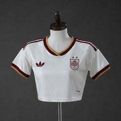 Camiseta España Segunda Equipación 2026 Mujer Crop Top - Bota de Oro Tienda