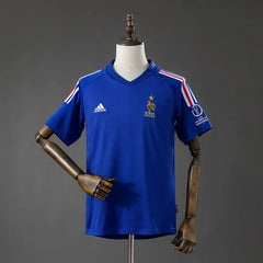 Camiseta Francia Primera Equipación 2002 Retro - Bota de Oro Tienda