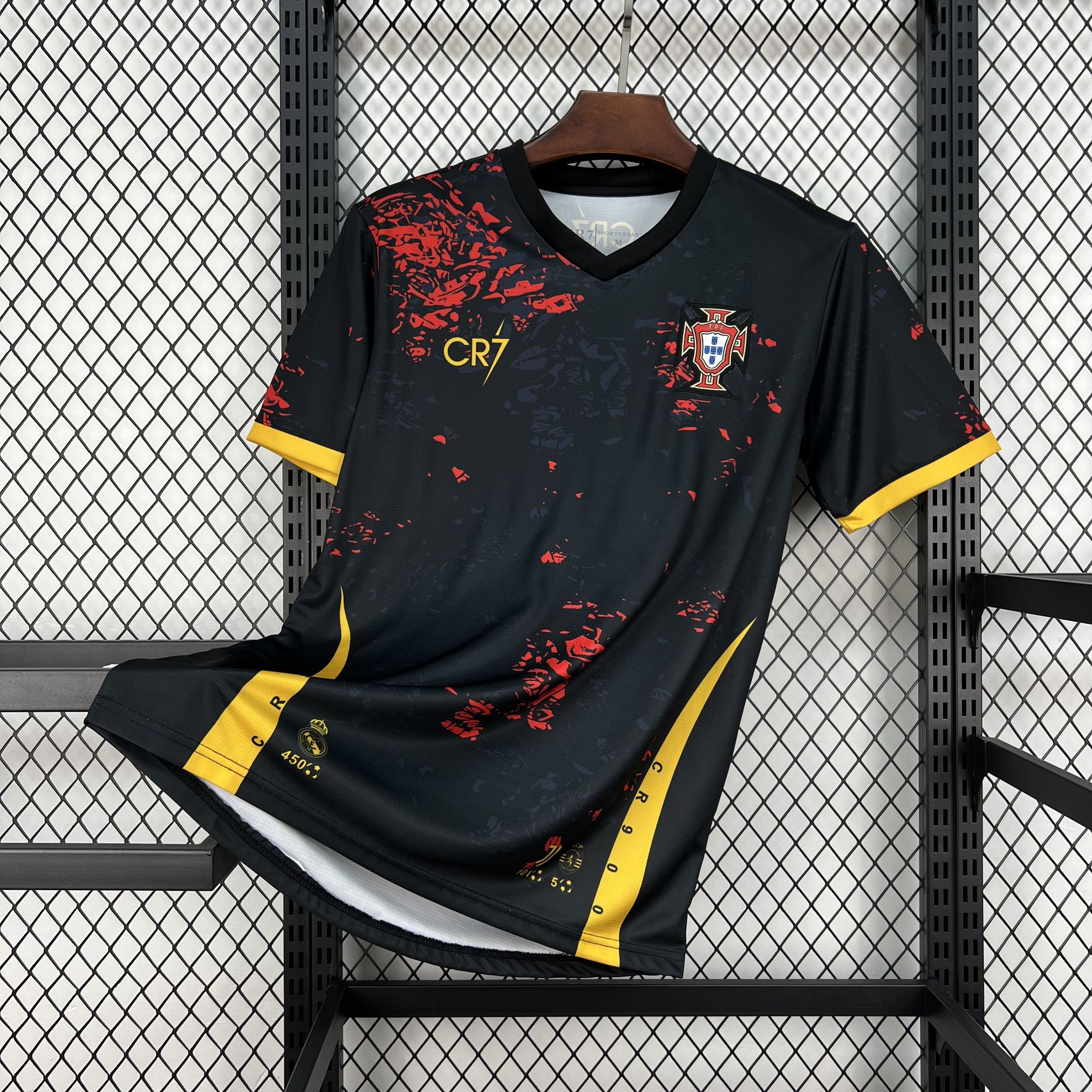 Camiseta Portugal Edición Especial Negra y Roja Mundial 2026 Hombre - Bota de Oro Tienda