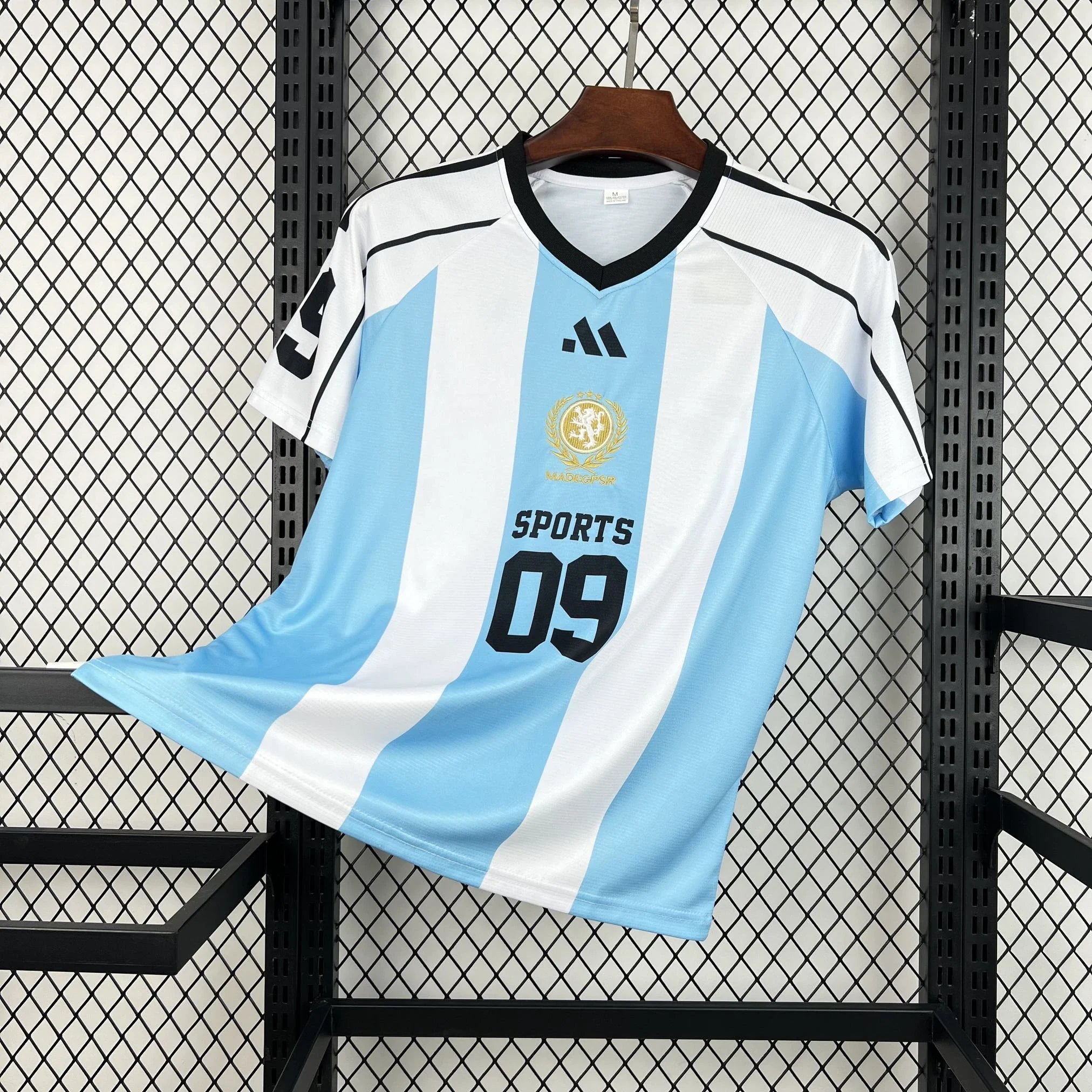 Camiseta Rayas Celestes Edición Mundial 2026 Hombre - Bota de Oro Tienda