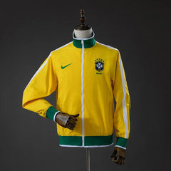 Chaqueta Brasil Cortavientos Amarilla y Verde Hombre - Bota de Oro Tienda