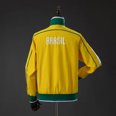 Chaqueta Brasil Cortavientos Amarilla y Verde Hombre - Bota de Oro Tienda