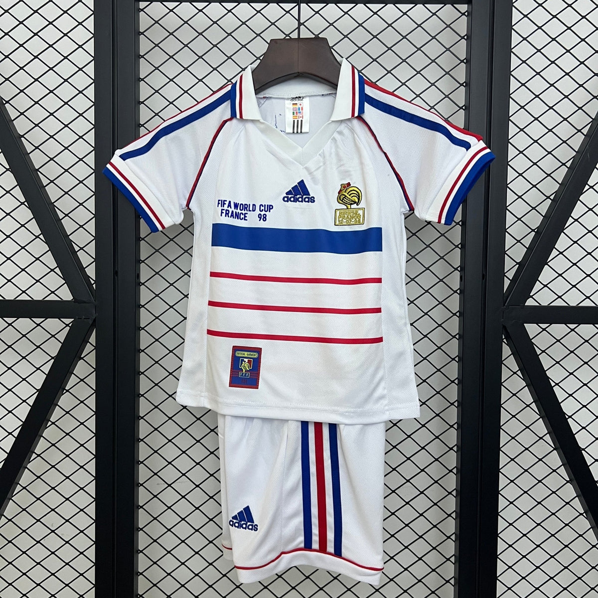 FRANCIA SEGUNDA EQUIPACIÓN 1998 NIÑOS RETRO - Bota de Oro Tienda