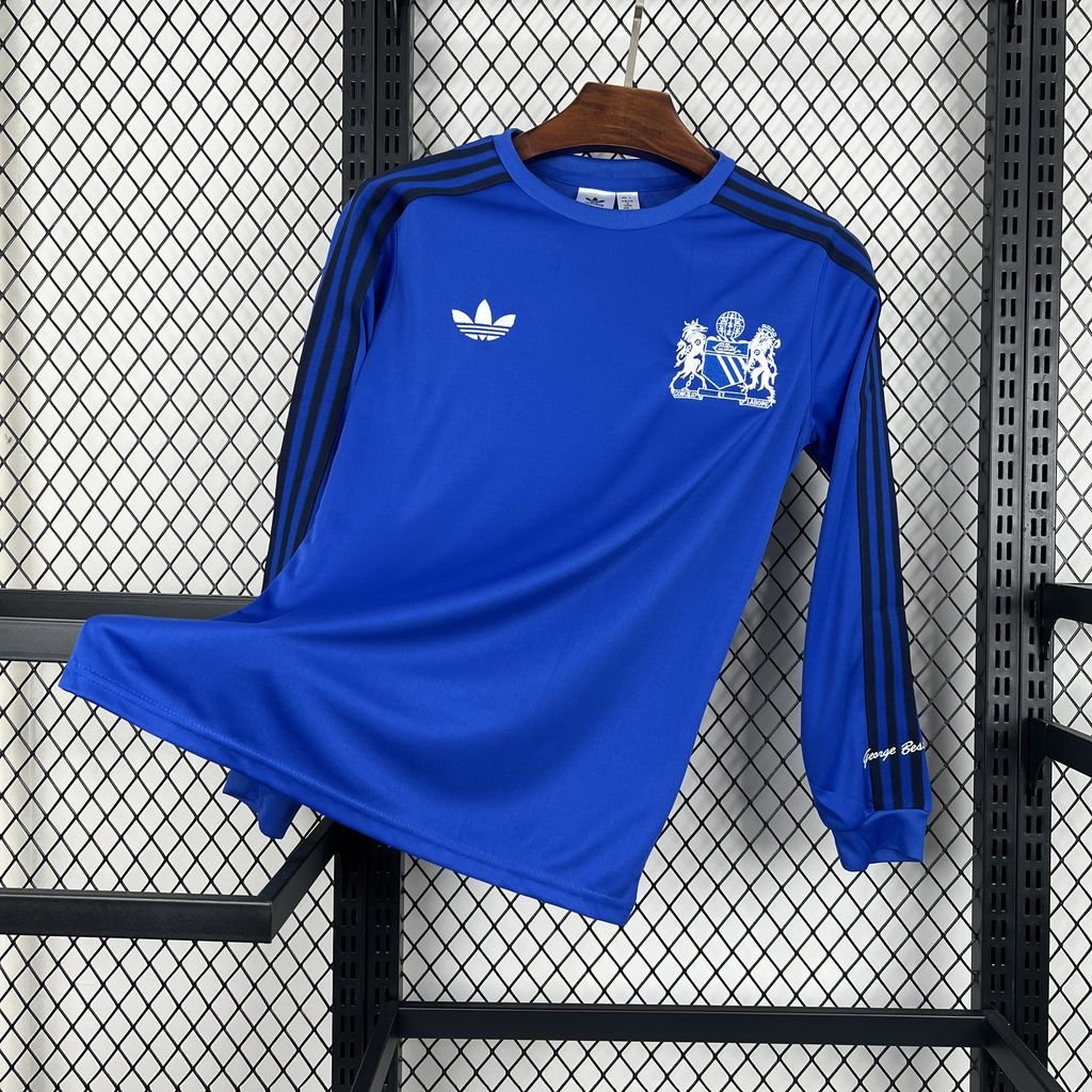 MANCHESTER UNITED EDICIÓN CONUNTO MANGA LARGA AZUL 24/25 HOMBRE - Bota de Oro Tienda