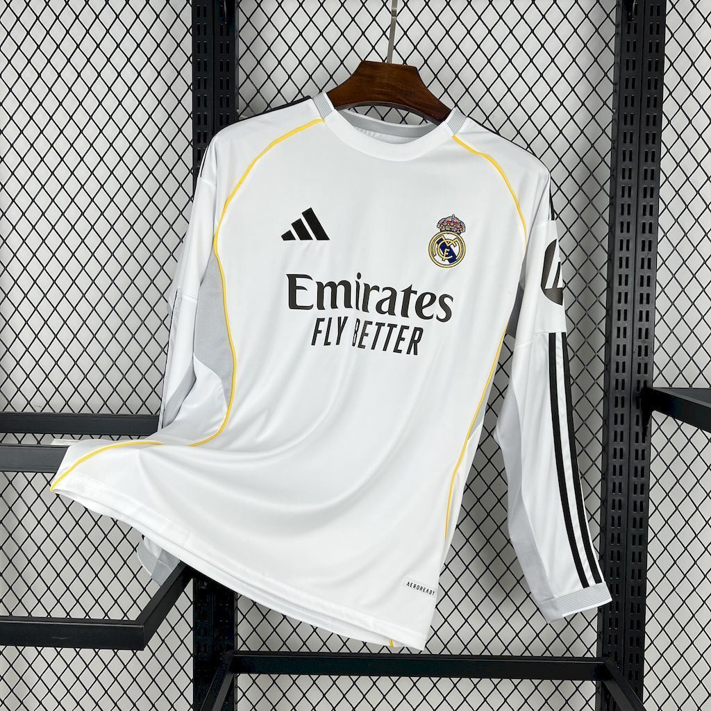 REAL MADRID PRIMERA EQUIPACION 25/26 MANGA LARGA - Bota de Oro Tienda